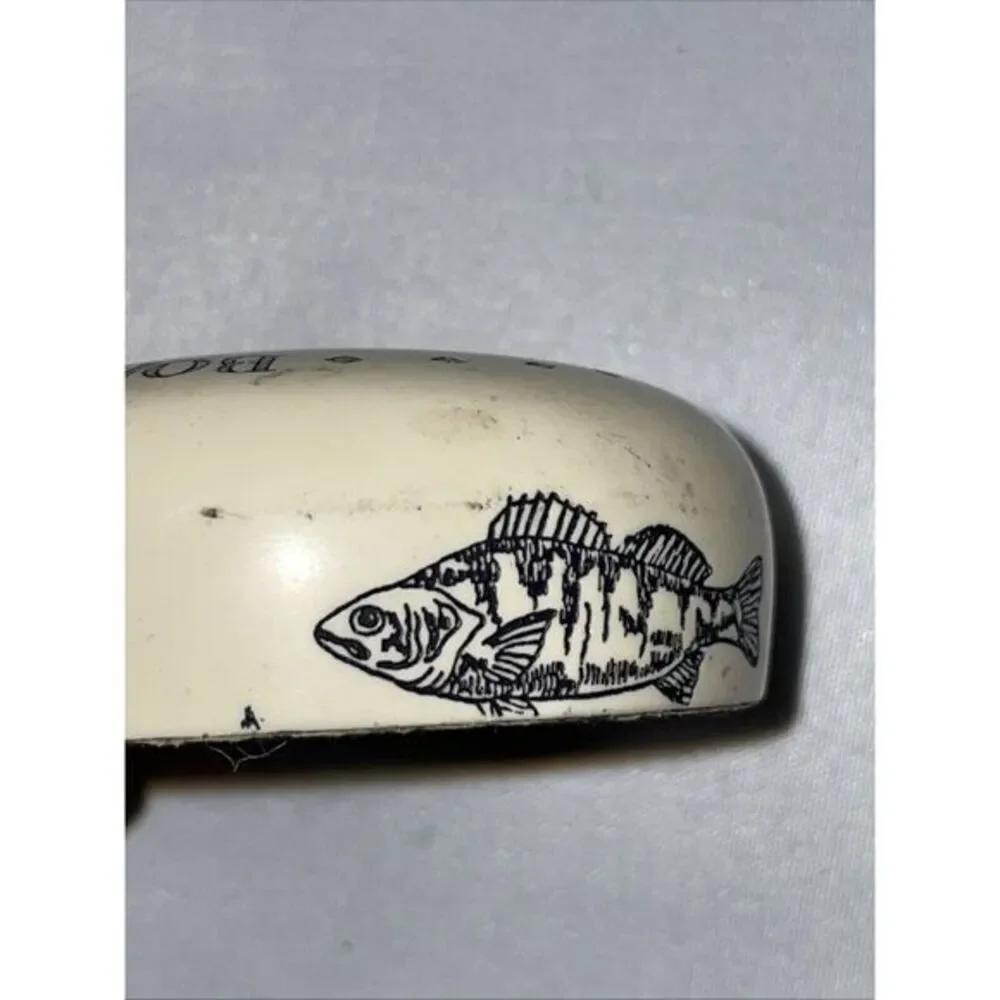 Fisherman Paper Weight BORN TO FISH FORCED TO‎ WORK Made In Great Britain